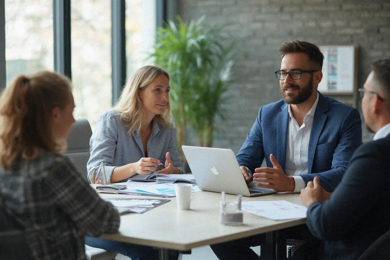 Illustratie van netwerken en samenwerking